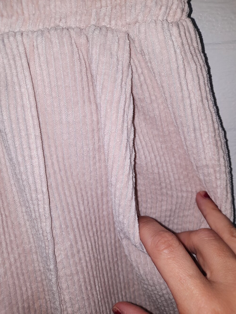 Wide Leg Ribbed Knit Pants - Picture 3 of 9
